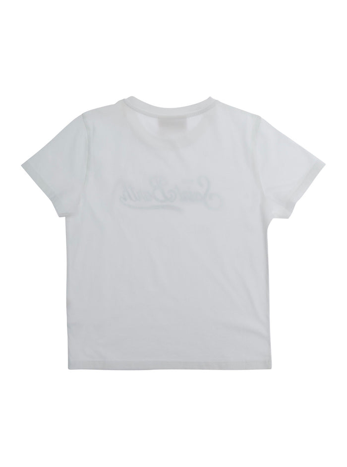 Elly - Sb 01n Strass White T-Shirt With Details Cotton For Women Tshirts And Polo Shirts