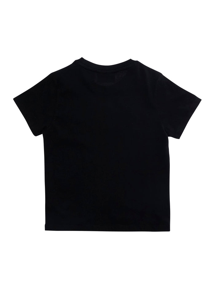 Elly - Stb Leopard Terry 00 Emb T-Shirt With Round Neck Brown Cotton For Girls Tshirts And Polo Shirts