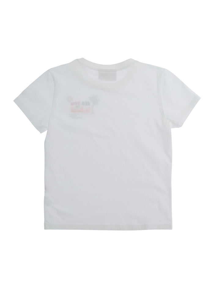 Elly - Sea You Sb Waves 01n Strass Emb White T-Shirt Tshirts And Polo Shirts