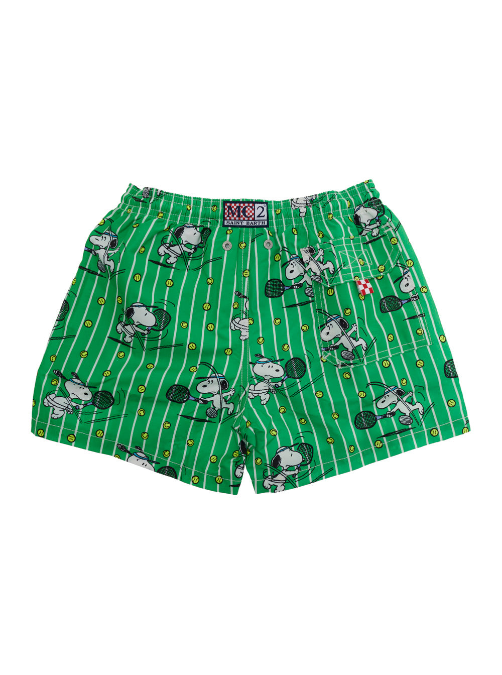 JEAN - SNOOPY TENNIS DOUBLE STRIPES Green Swimsuit Beachwear