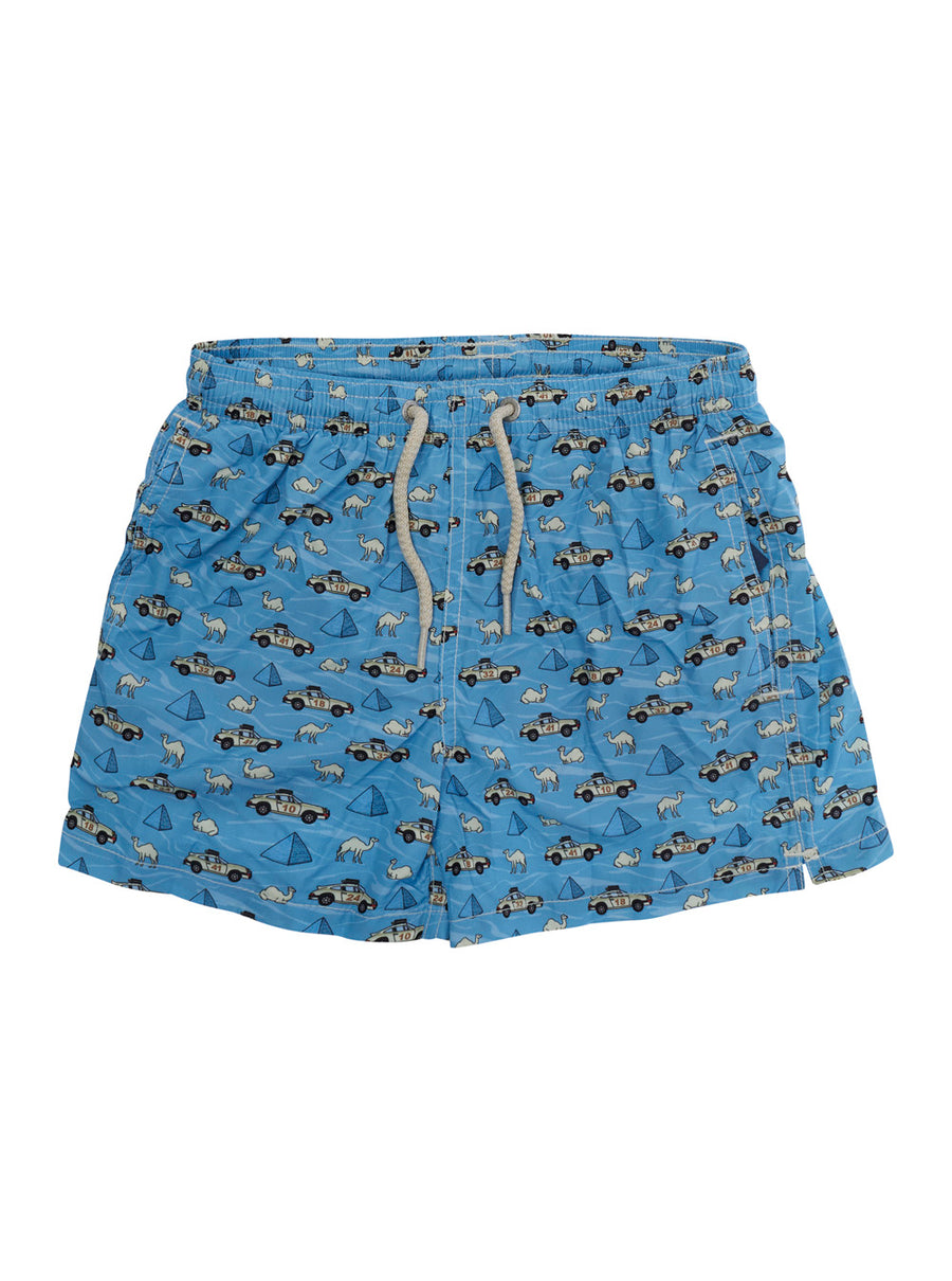 One-Piece Swimsuit Jean Lighting Light Blue Swim Shorts & Trunks