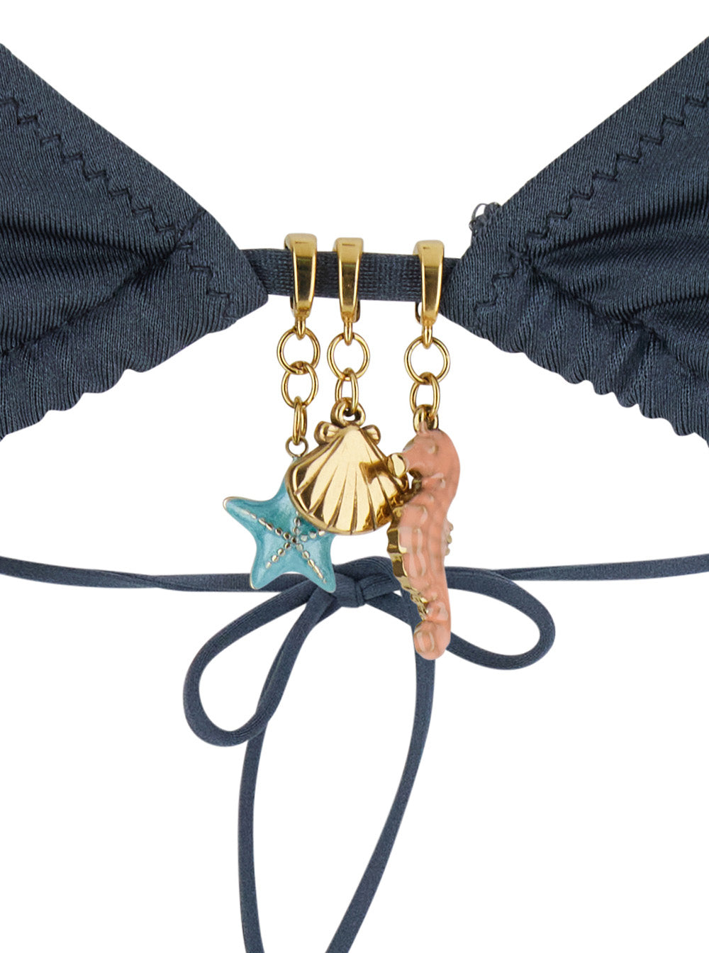 LEAH TEEN - SHINY CHARMS 16H Bikini Gray with details in Tech Fabric Women Grey Beachwear