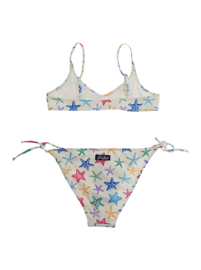 Bikini PALOMA JR - STARFISH REEF with motif in White Women Beachwear