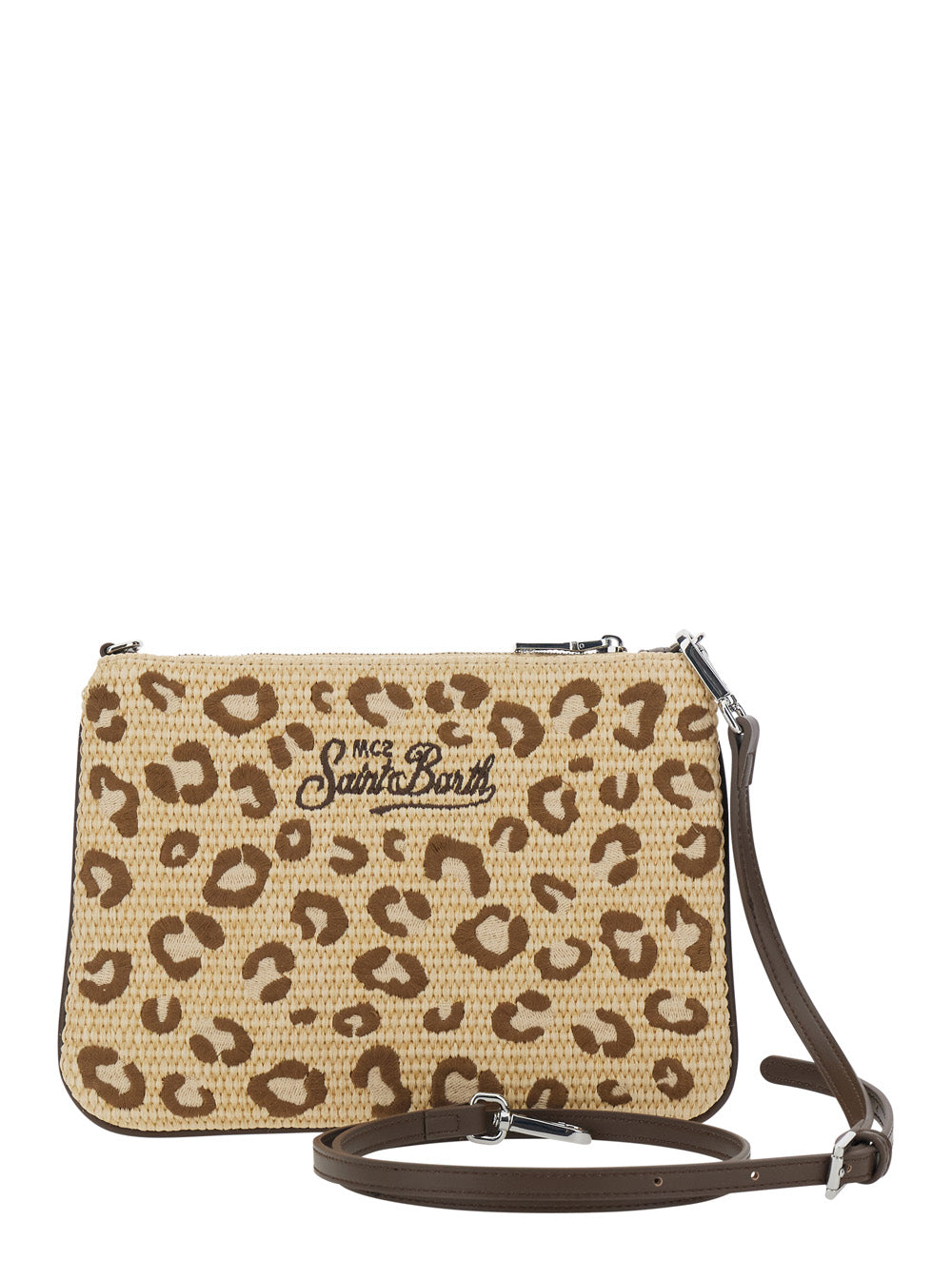Beige Parisienne Straw Raffia Shoulder Bag For Women Clutches And Pochettes