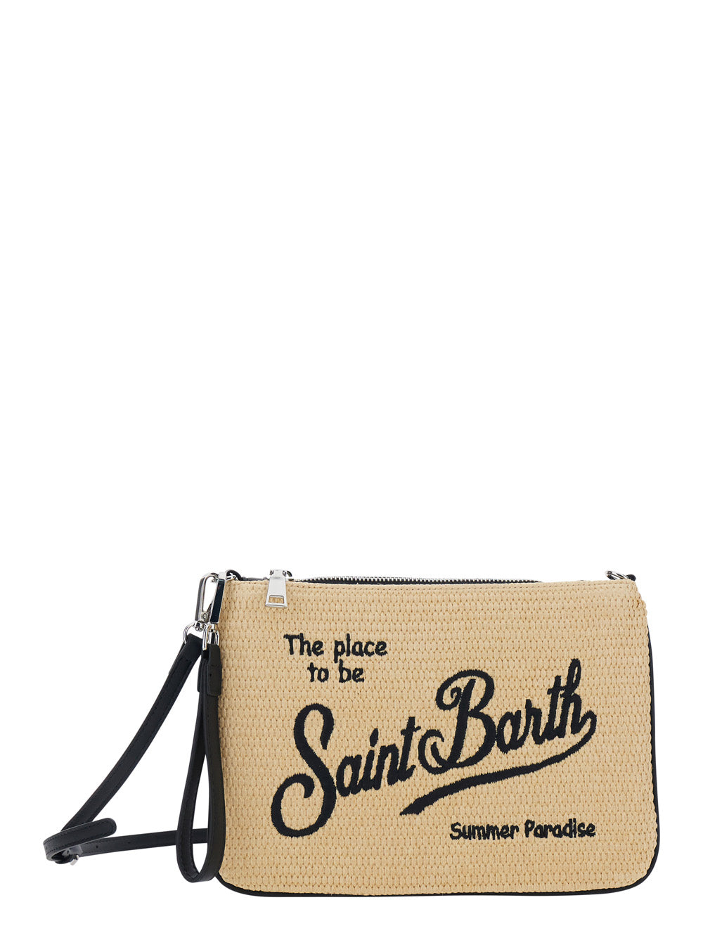 Bag Parisienne Straw With Beige Handles For Women Clutches And Pochettes