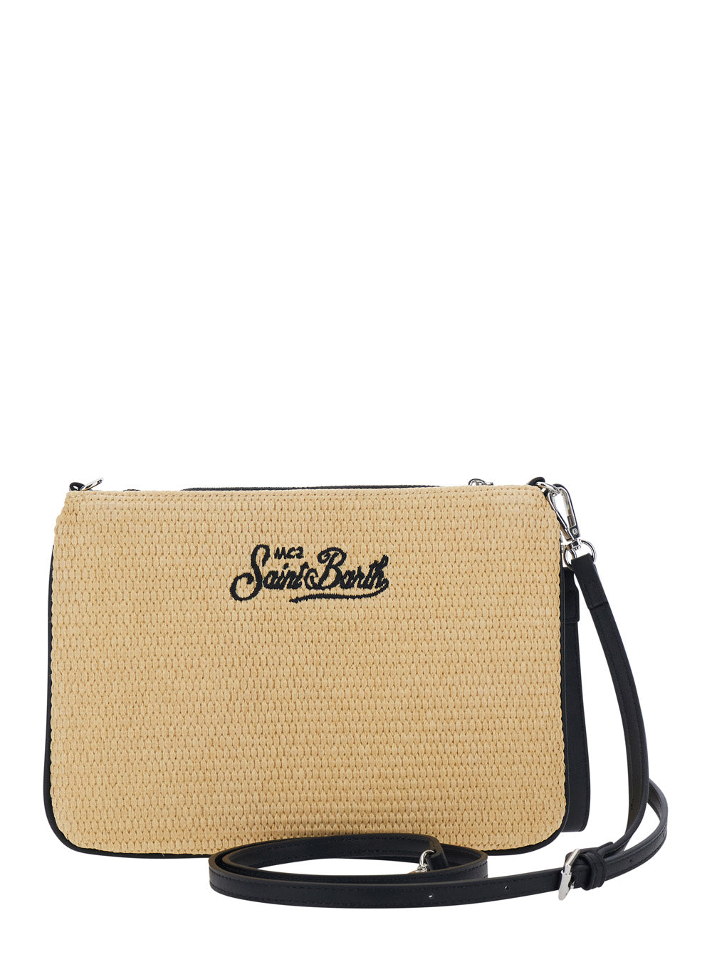 Bag Parisienne Straw With Beige Handles For Women Clutches And Pochettes
