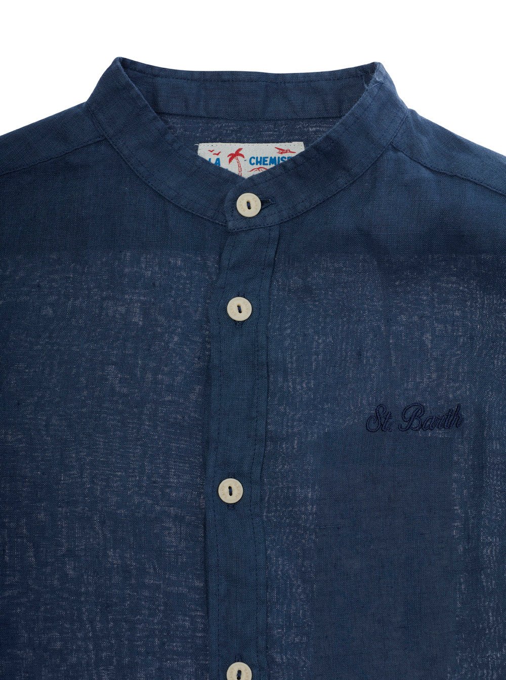 Womens Blue Linen PATI Blouse Blu Shirts And Blouses