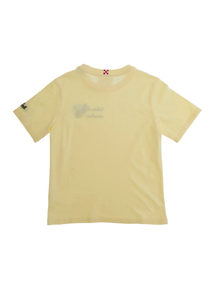 Yellow T-Shirt Portofino Jr - Snoopy Icecream With Front Print In Cotton For Kids Tshirts And Polo Shirts