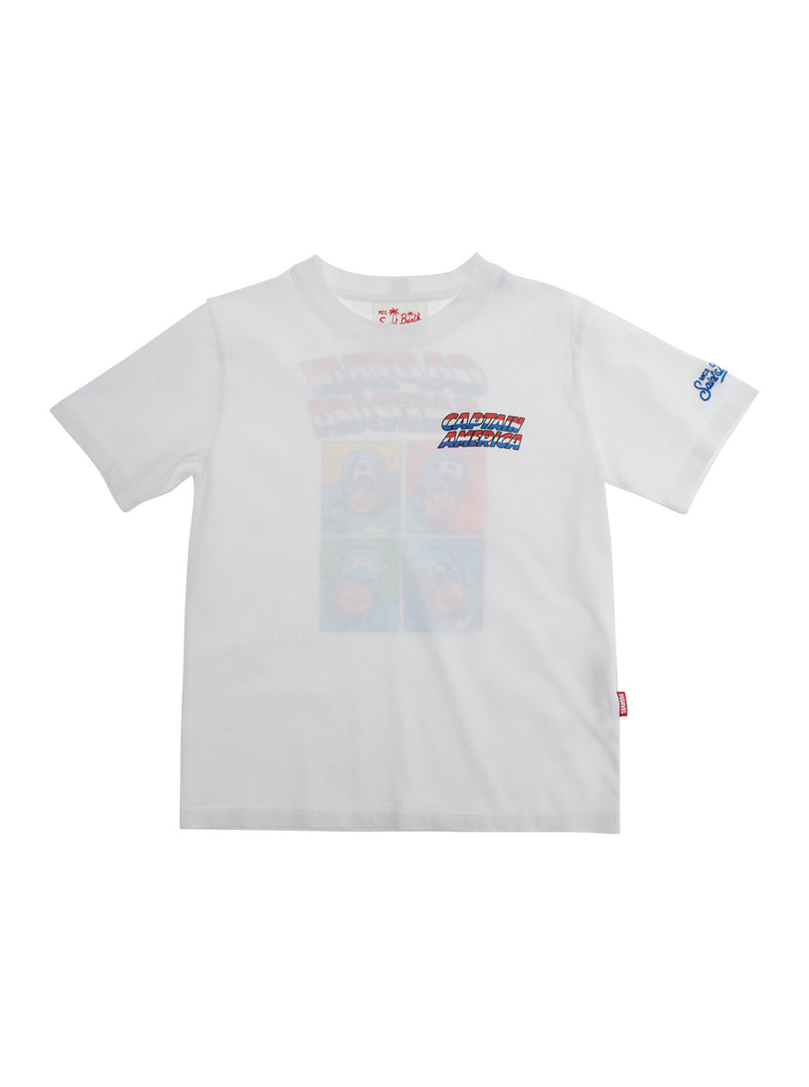 T-Shirt With Face Print White T-shirts