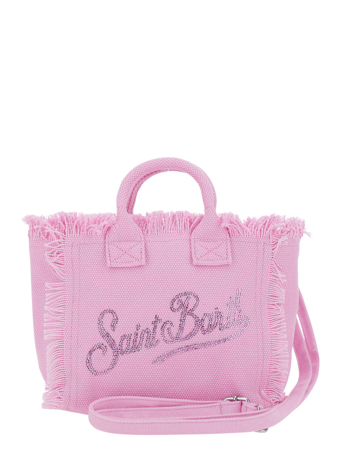 Handbag Vanity Mini With Pink Leather Handles For Women Hand Bags