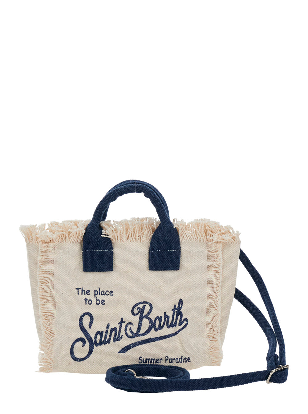 Handbag VANITY MINI with leather details White Hand Bags