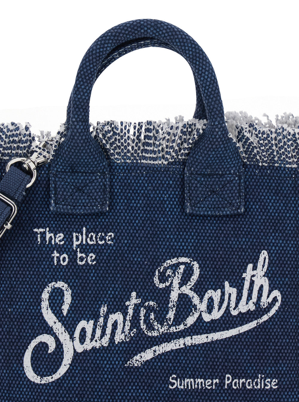 Handbag VANITY MINI with Blue Leather Details for Women Blu Hand Bags