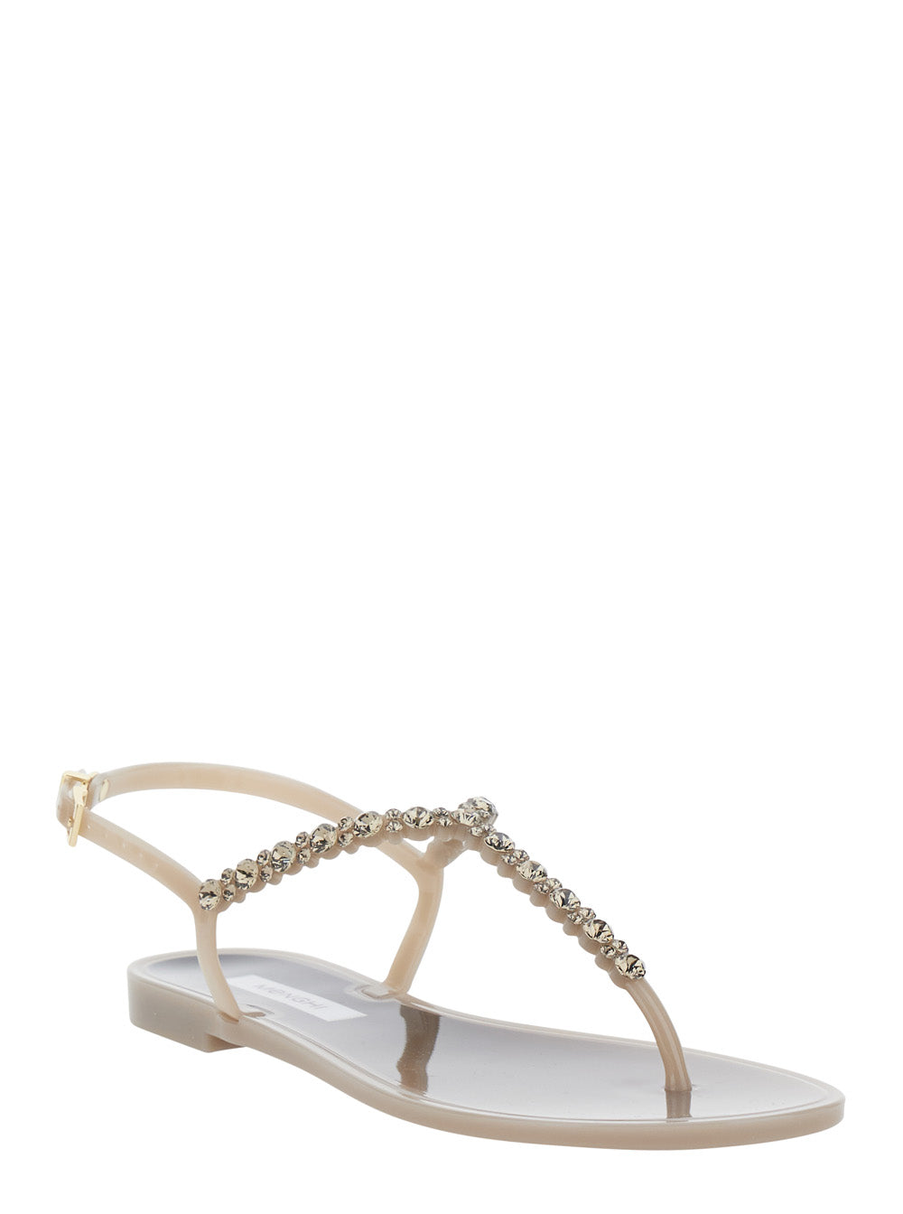 Sandals 102-Sw Bianca Jelly Beige With Upper And Rubber Sole For Women Flat Shoes