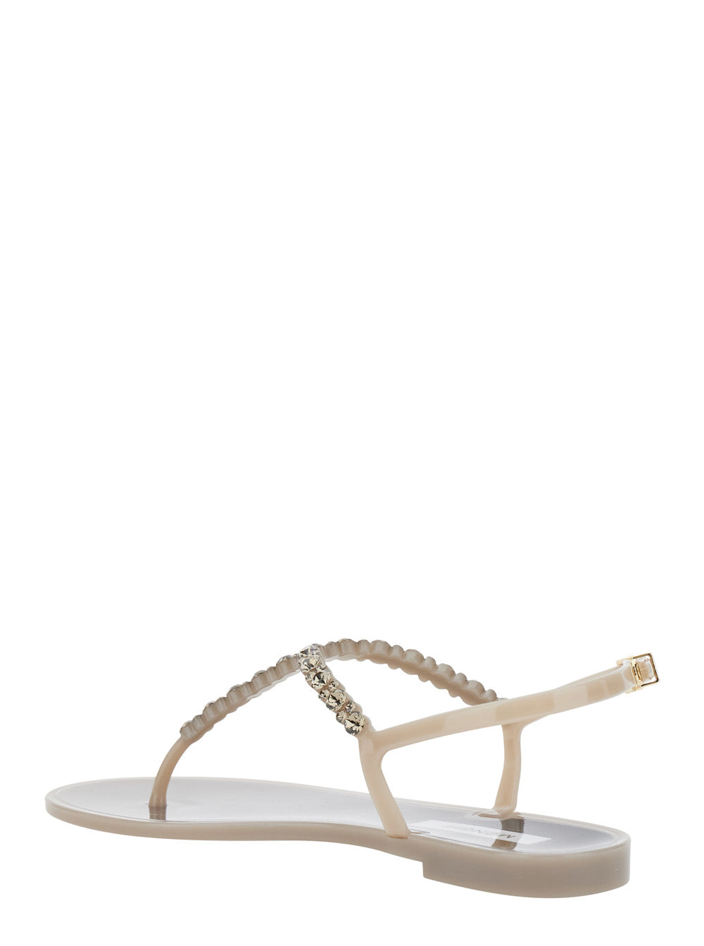 Sandals 102-Sw Bianca Jelly Beige With Upper And Rubber Sole For Women Flat Shoes
