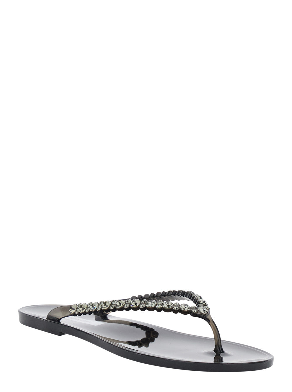 Berta Jelly Flat Sandal Black With Pvc Upper - Women Shoes