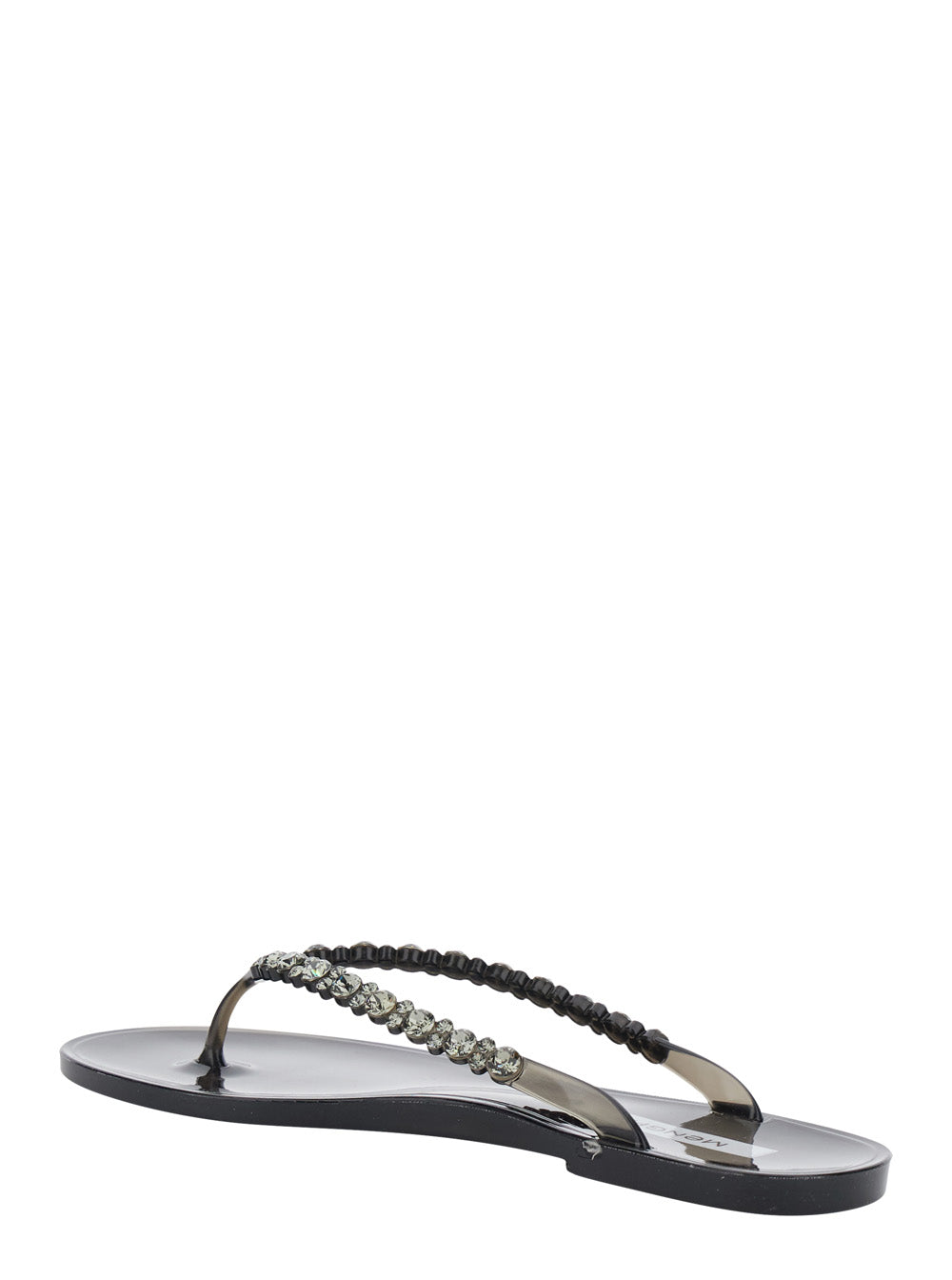 Berta Jelly Flat Sandal Black With Pvc Upper - Women Shoes