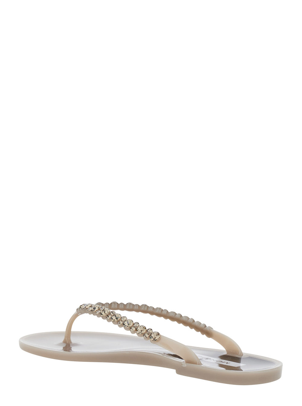 Berta Jelly Flat Slippers Beige With Minimalist Design In Pvc Women Shoes