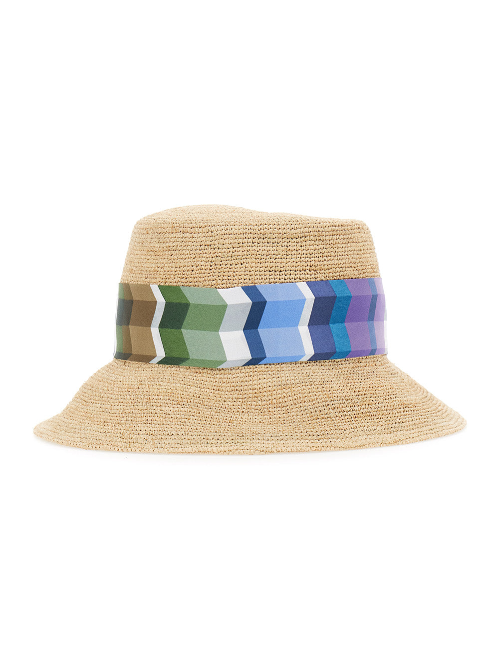 Womens Multicolor Maxi Bow Wide Brim Fisherman Hat in Raffia And Gloves