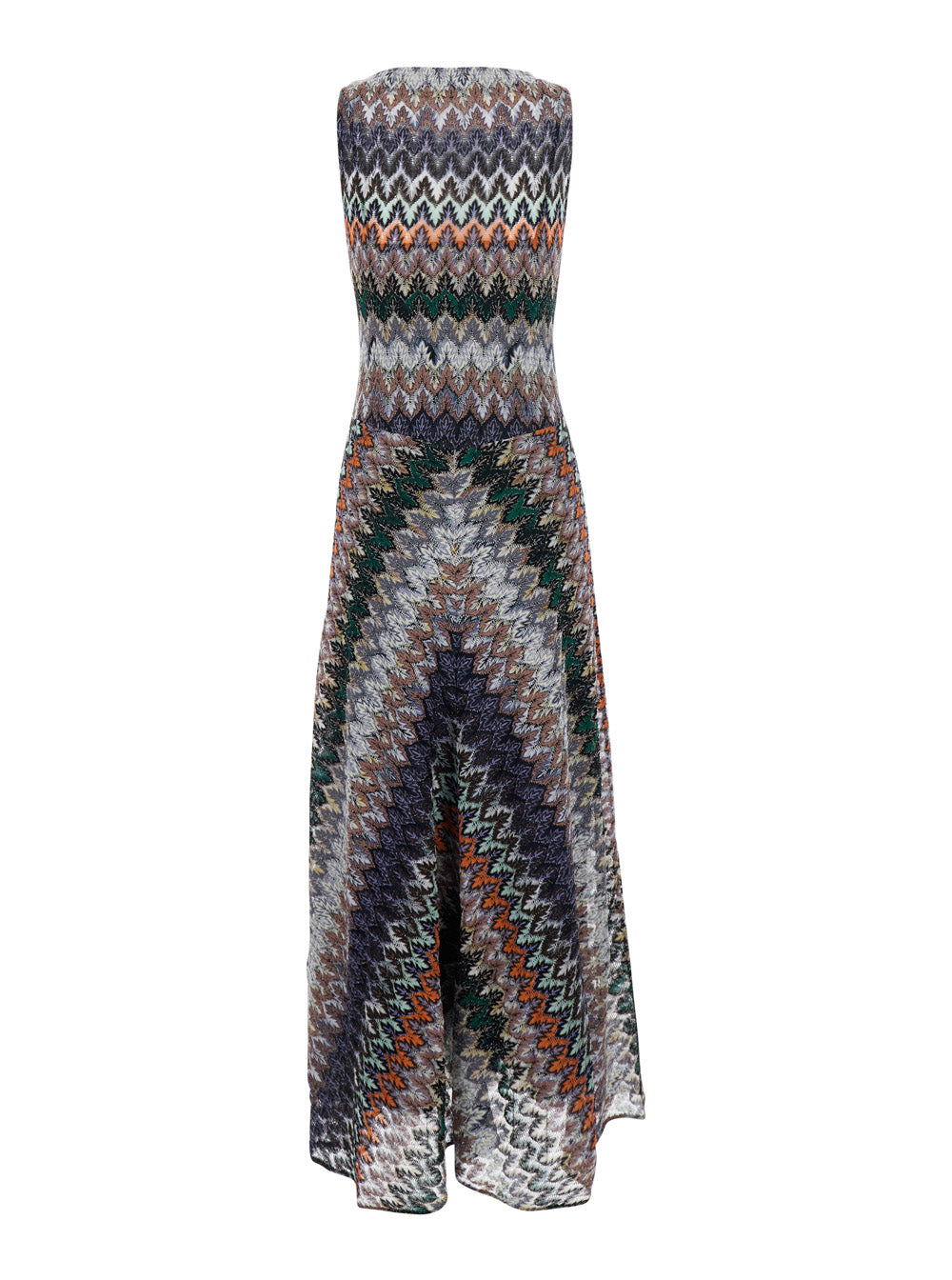 Dress SLEEVELESS LONG Multicolor in Viscose Women Cotton Metallic Fiber
