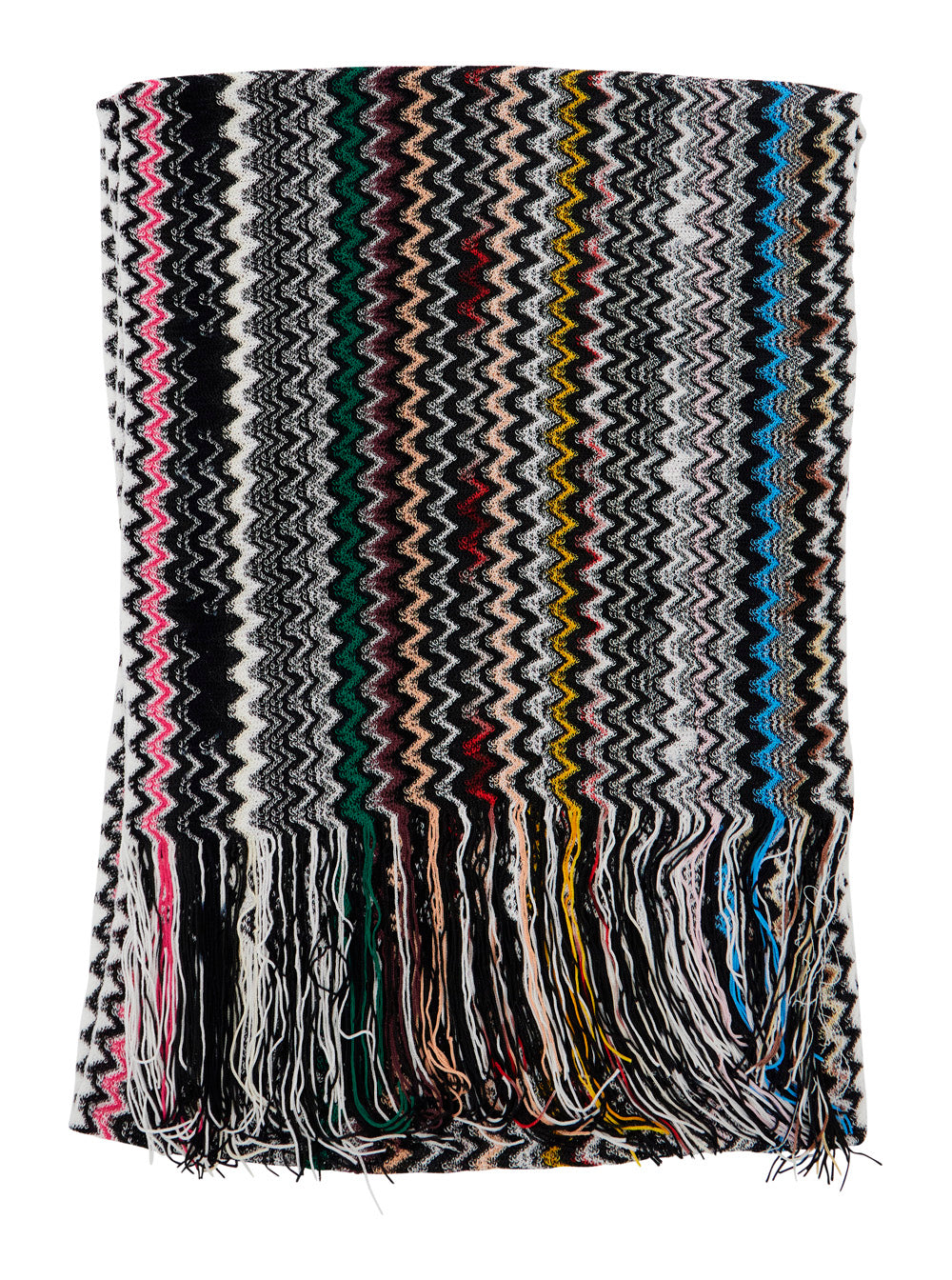 Scarf SC35VIDA4940001 Multicolor with Zig Zag Motif in Viscose Women Scarfs And Foulards