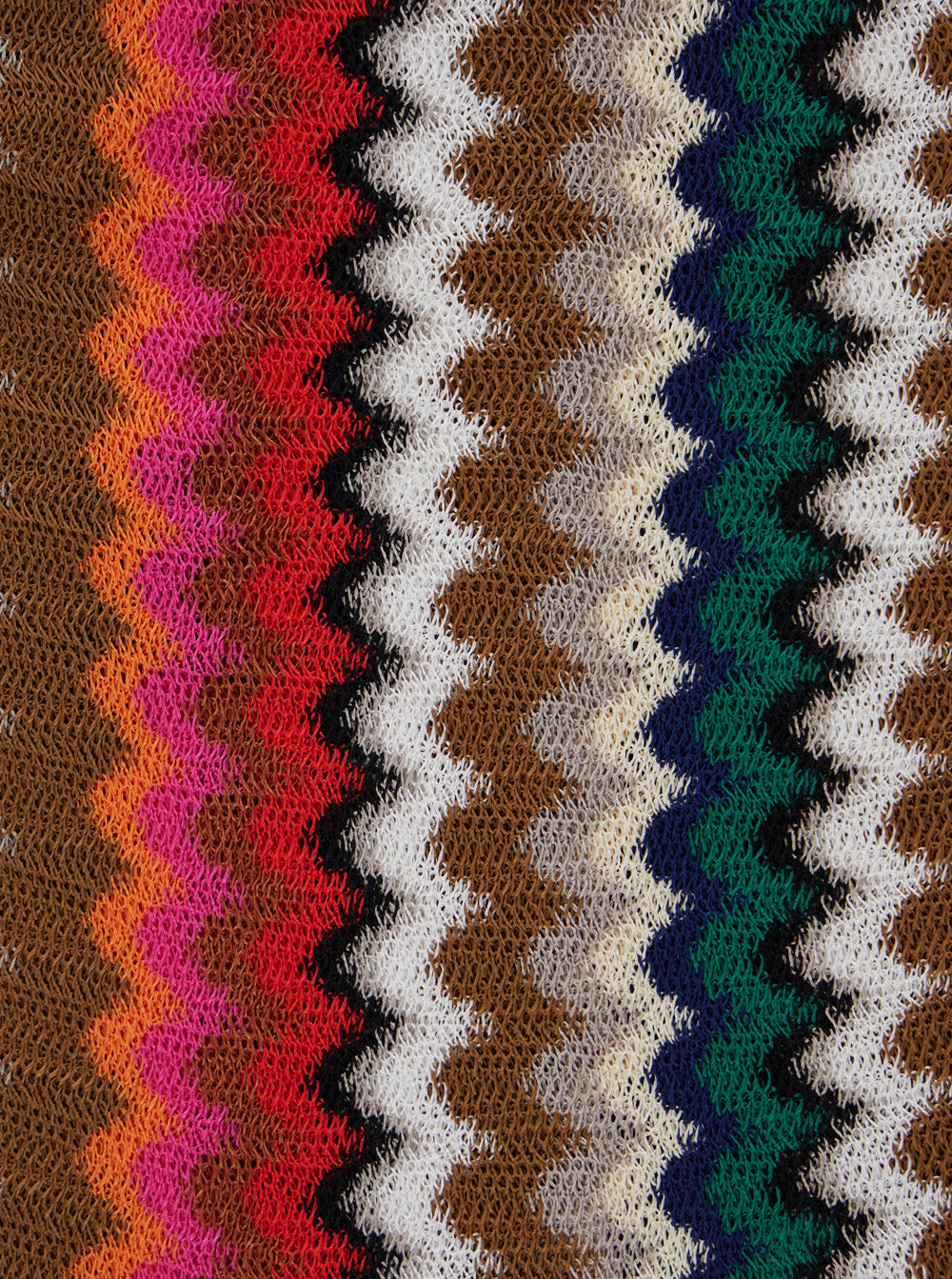 SCARF - Multicolor with Zig Zag Motif in Viscose for Women Scarfs And Foulards
