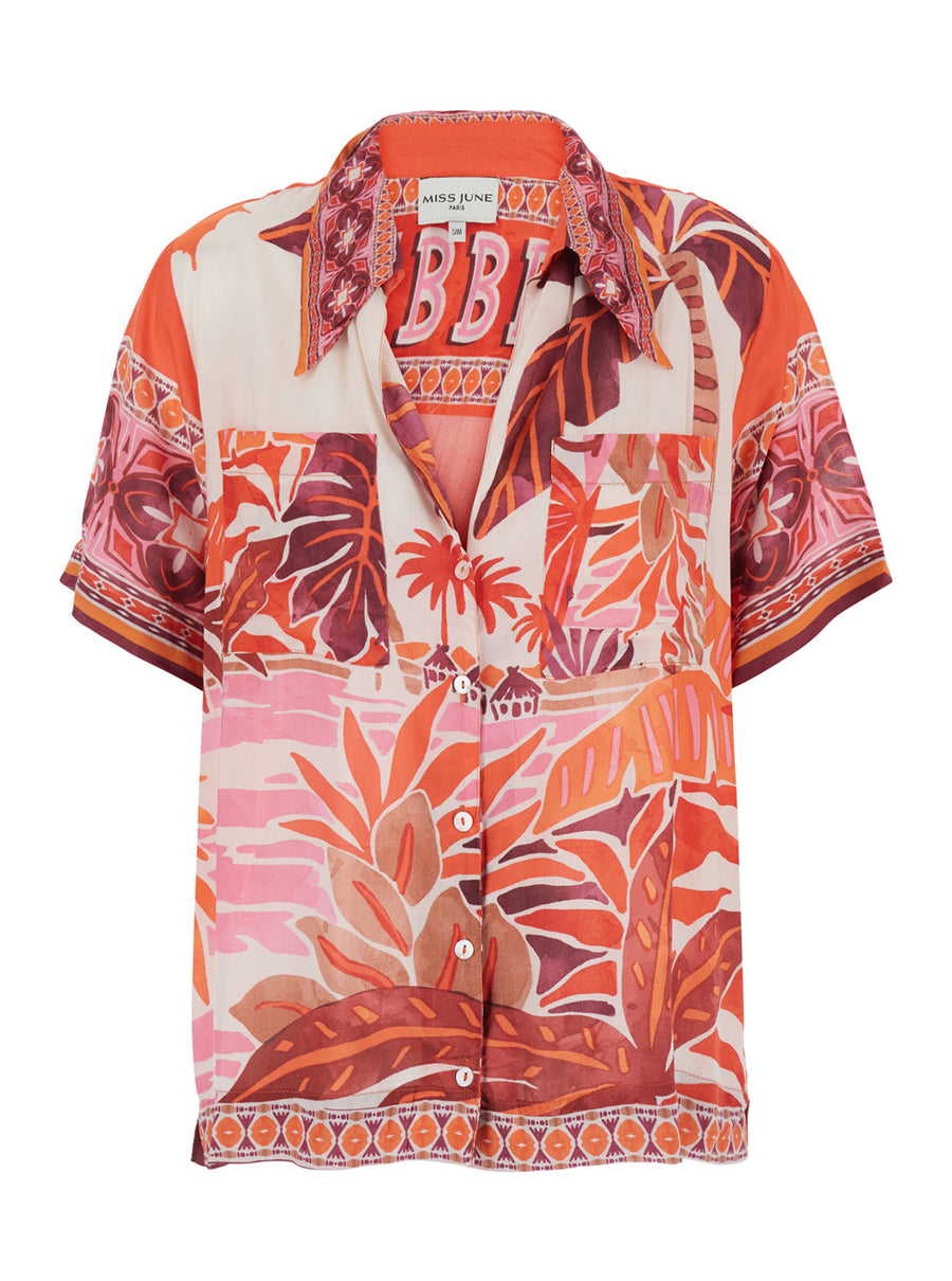 Shirt Reese Red Modal Blouses
