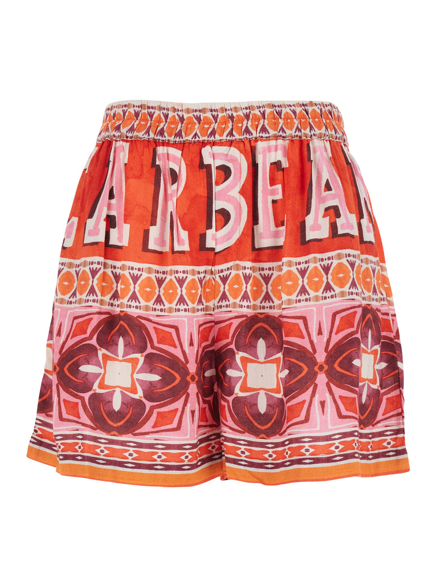 High-Waisted Shorts Kassie Red Modal