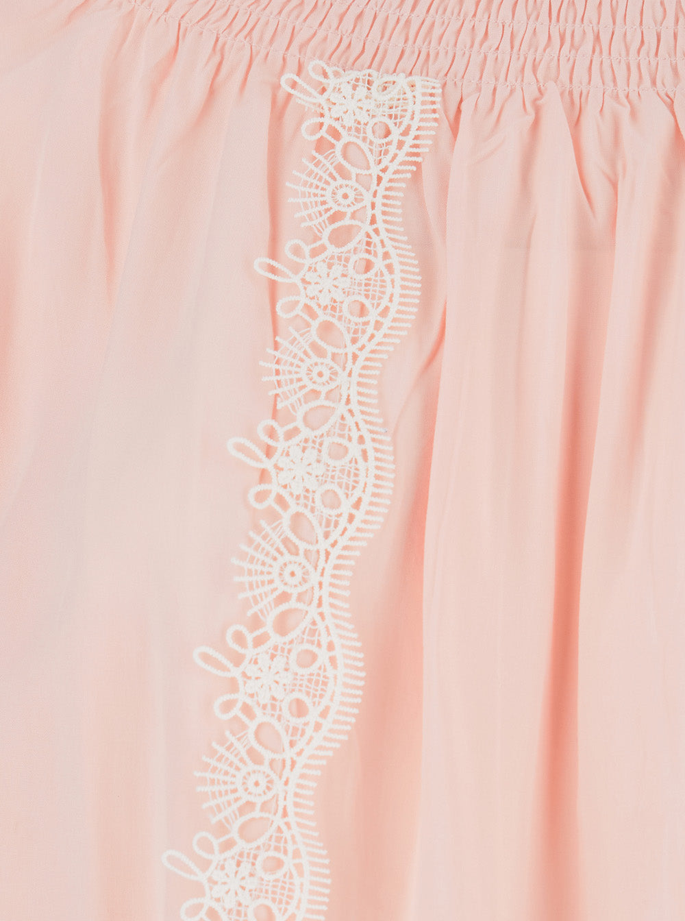 Long Dress Laurel With Short Sleeves And V-Neck Pink Modal For Women