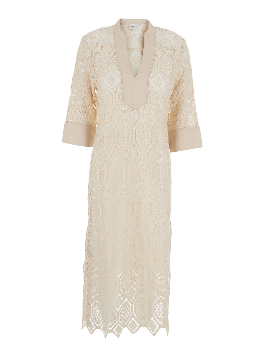 Dress Baley Beige Cotton