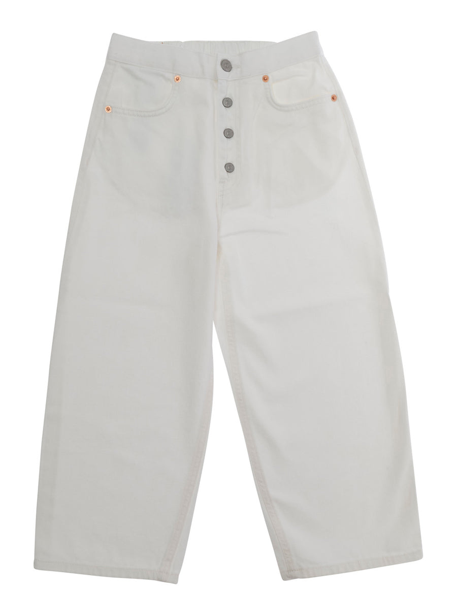 Kids Cotton Trousers White