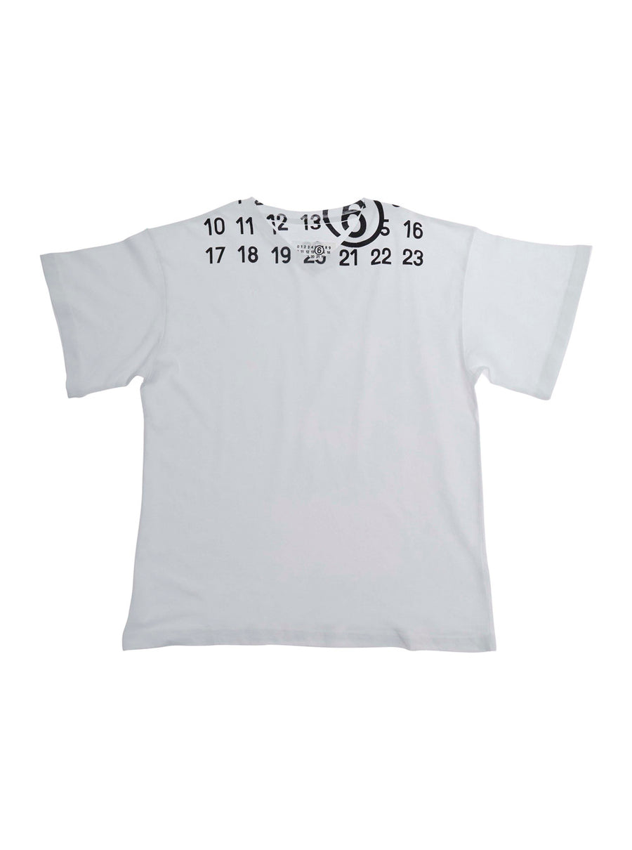 Kids T-Shirt White Numeric Logo Cotton T-shirts
