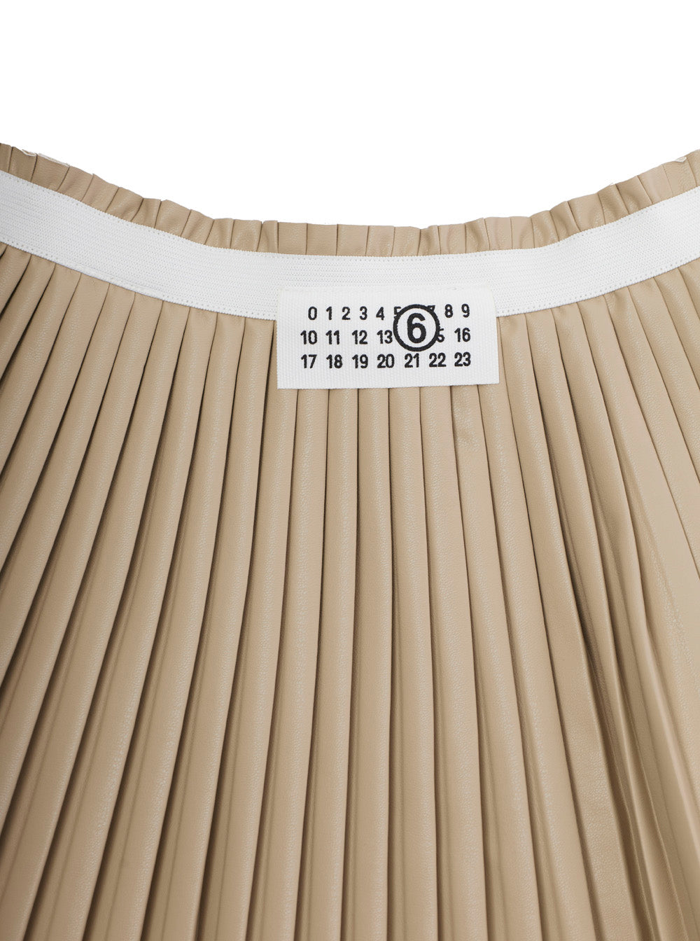 Beige Pleated Skirt With Numeric Loro On The Front Viscose Girl