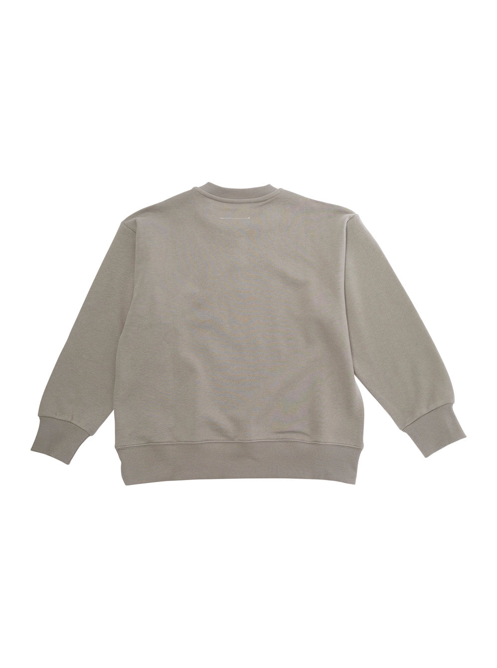 Grey Crewneck Sweatshirt with Logo Print on the Front in Cotton Boy Sweatshirts