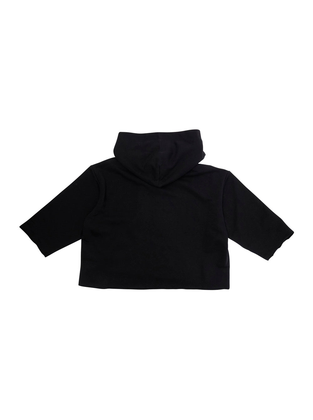 Black Hoodie with Logo Print on the Front in Cotton for Kids Sweatshirts