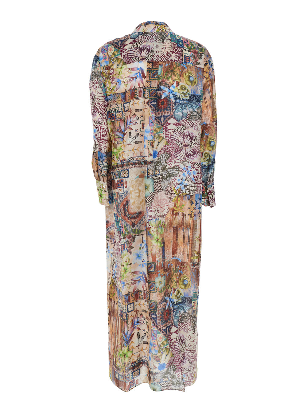 Long Dress JAU Multicolor in Silk for Women