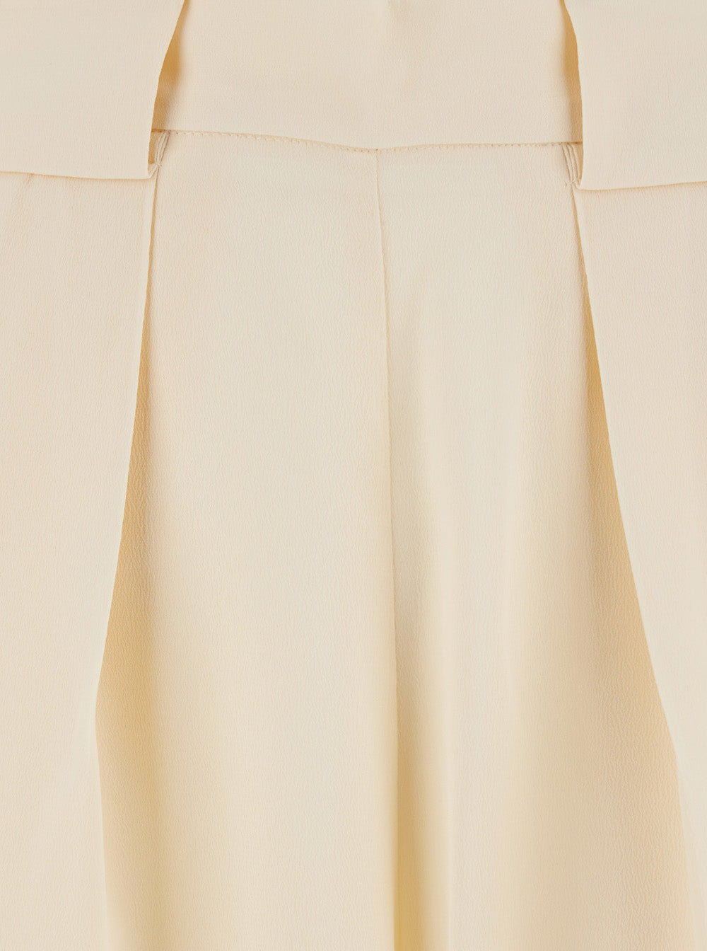 ASPEN PANT - White high-waisted with front pockets Acetate and Silk Women Trousers