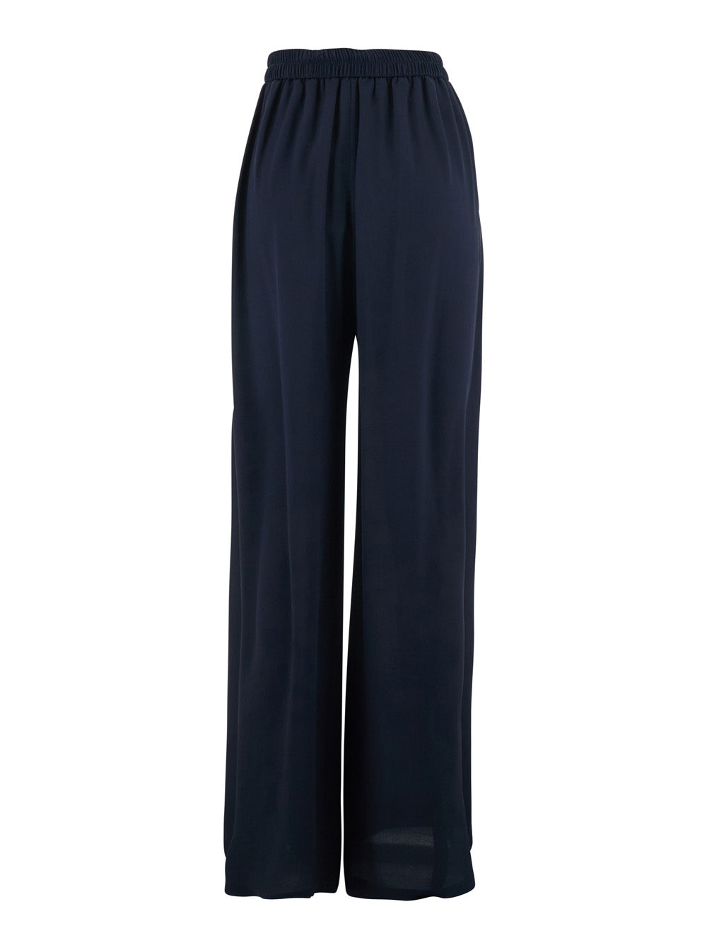 ASPEN PANT Blue High-Waisted with Side Pockets in Acetate and Silk for Women Blu Trousers