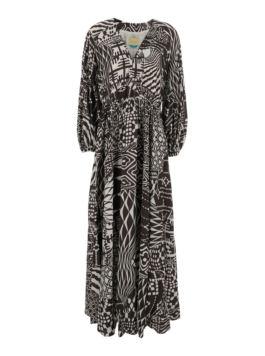 Dress Francisco Brown Silk