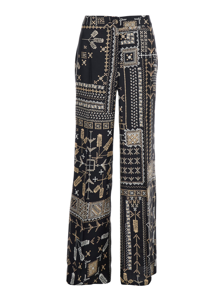 Pants Misaki Multicolour Silk Trousers
