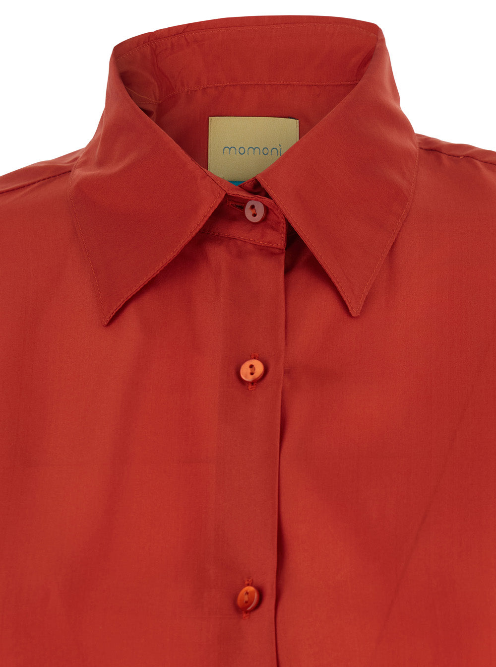 Orange Silk Classic Collar Shirt for Women And Blouses