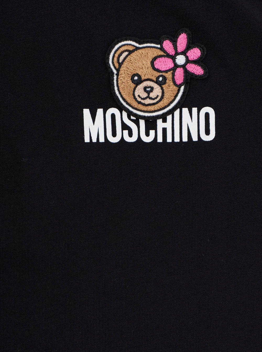 Black Logo T-Shirt with Front in Cotton for Girls Tshirts And Polo Shirts