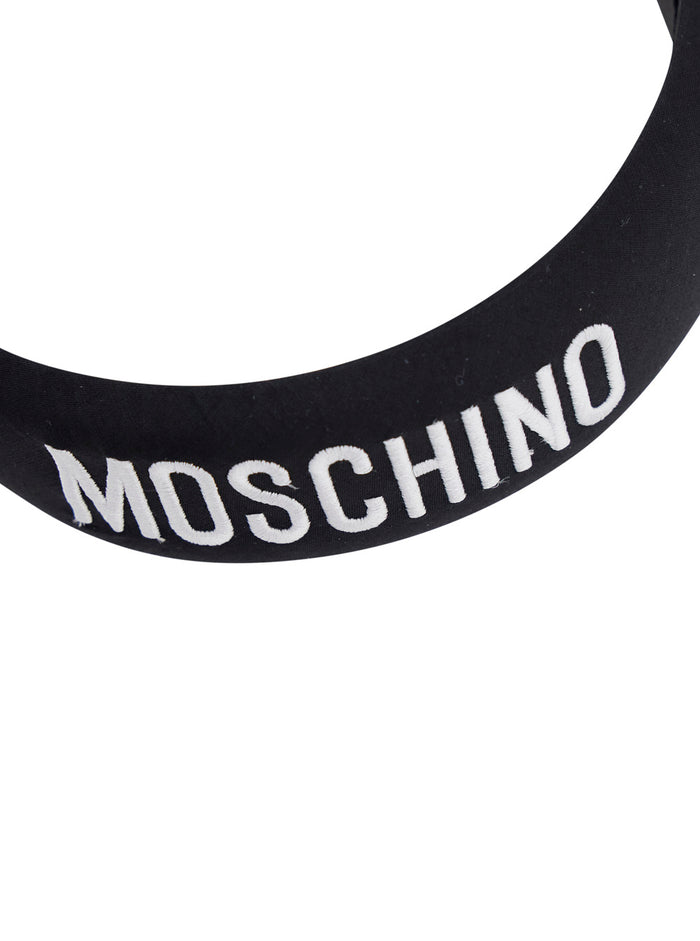 HAX01NLLA1260100 - Black Hair Accessory with Logo in Cotton Child