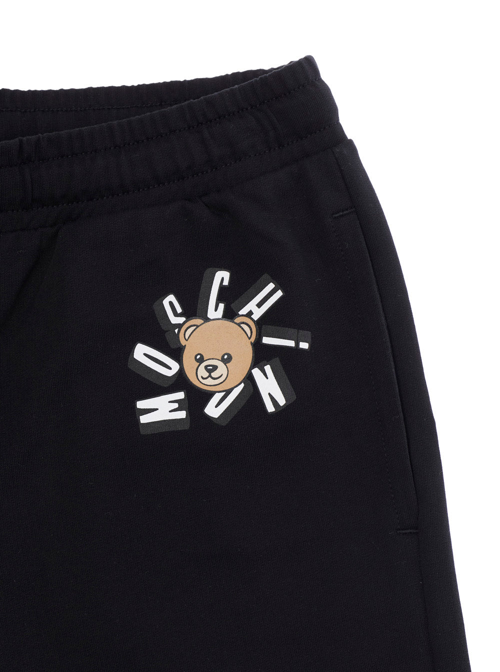 Pants HDP06ZLCA1960100 Black with Elastic Waist and Drawstring Logo on the Front in Cotton for Girls Trousers