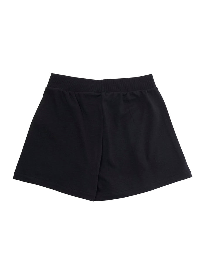 Black Moschino Logo Print Shorts for Kids Cotton And Bermuda