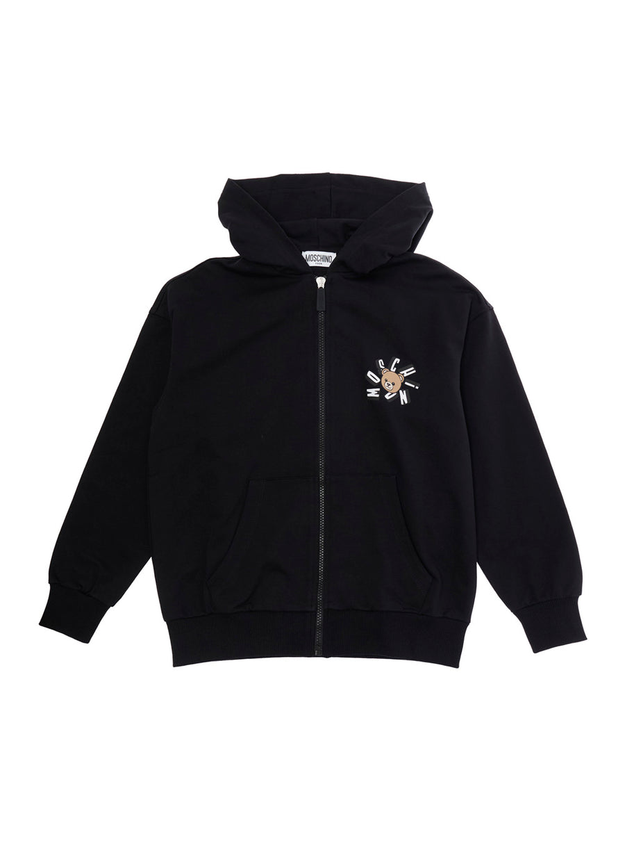 Kids Hoodie Black Cotton Hoods & Sweatshirts