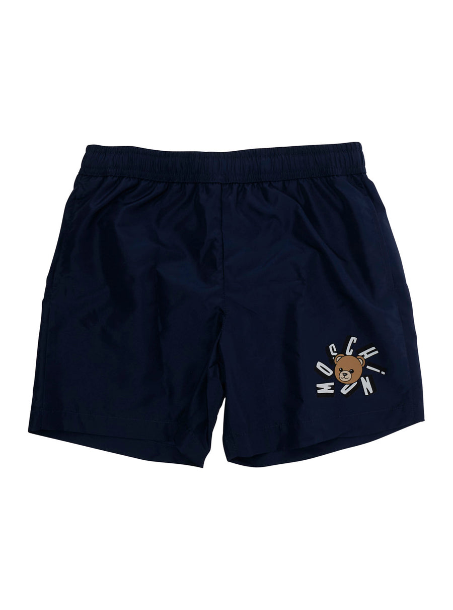 Swim Shorts Blue Polyester & Trunks