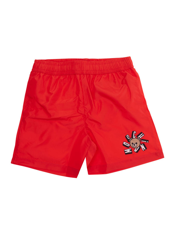 Swim Shorts Red Polyester & Trunks