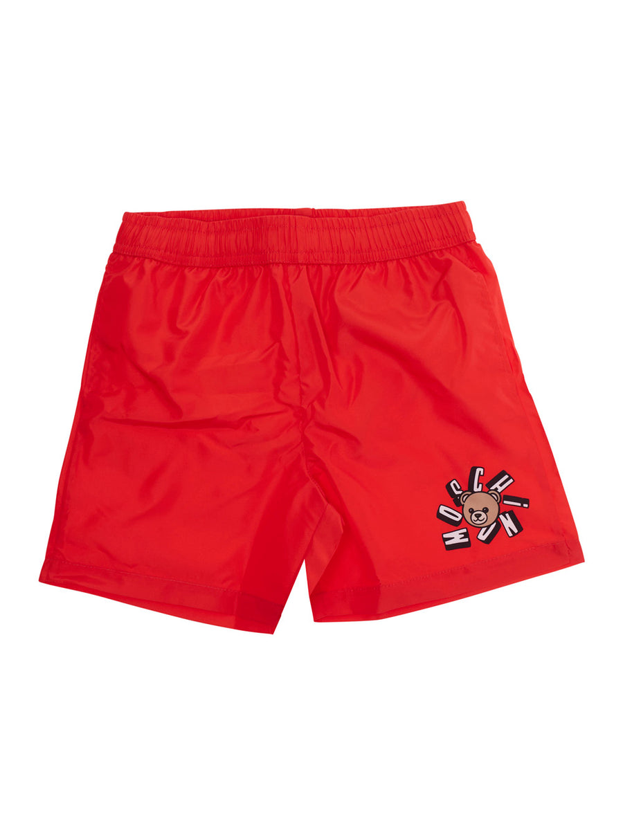 Swim Shorts Red Polyester & Trunks