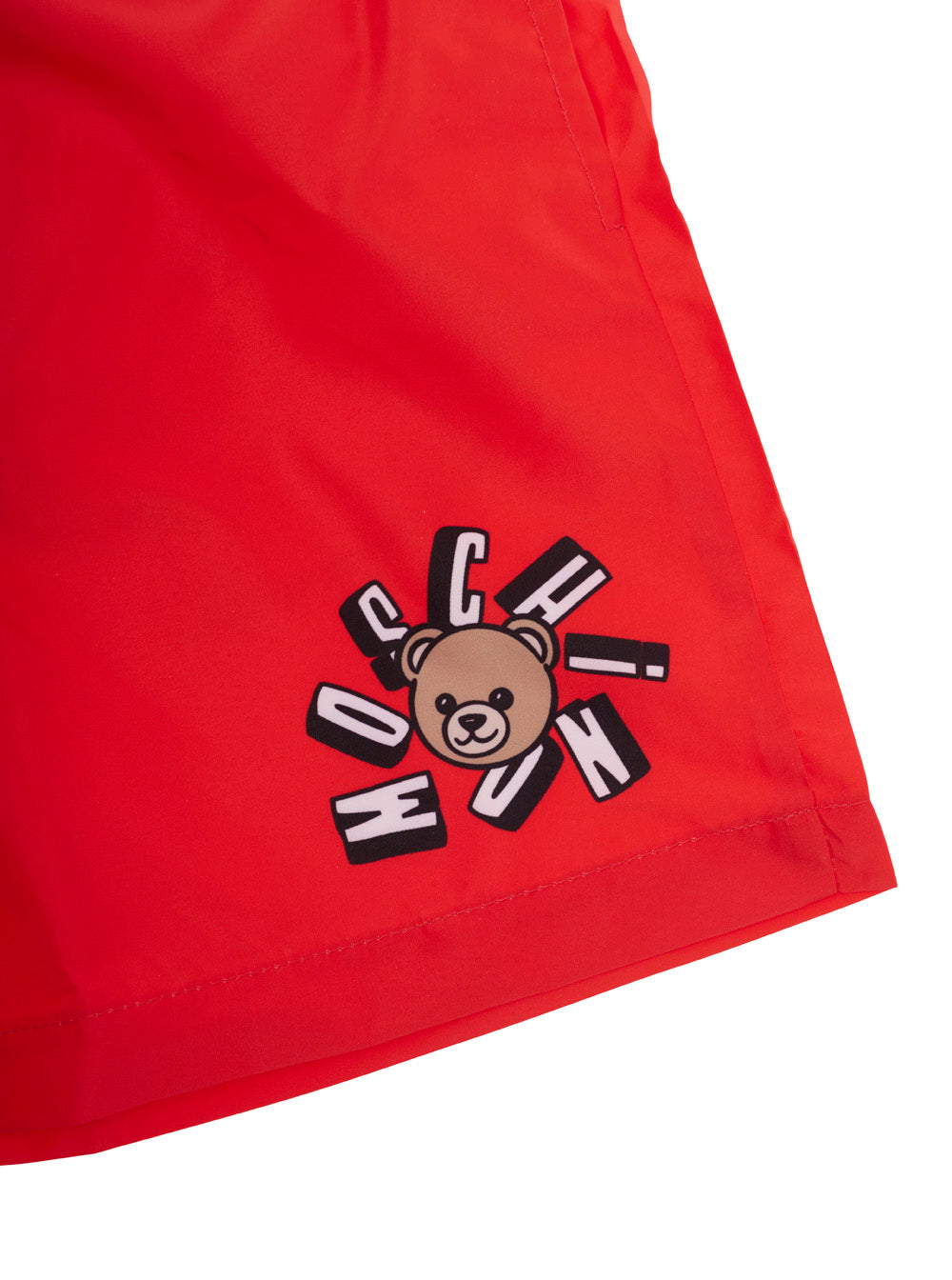 Swim Shorts With Gift Box - Red Swimwear Elastic Waistband In Tech Fabric Child Beachwear
