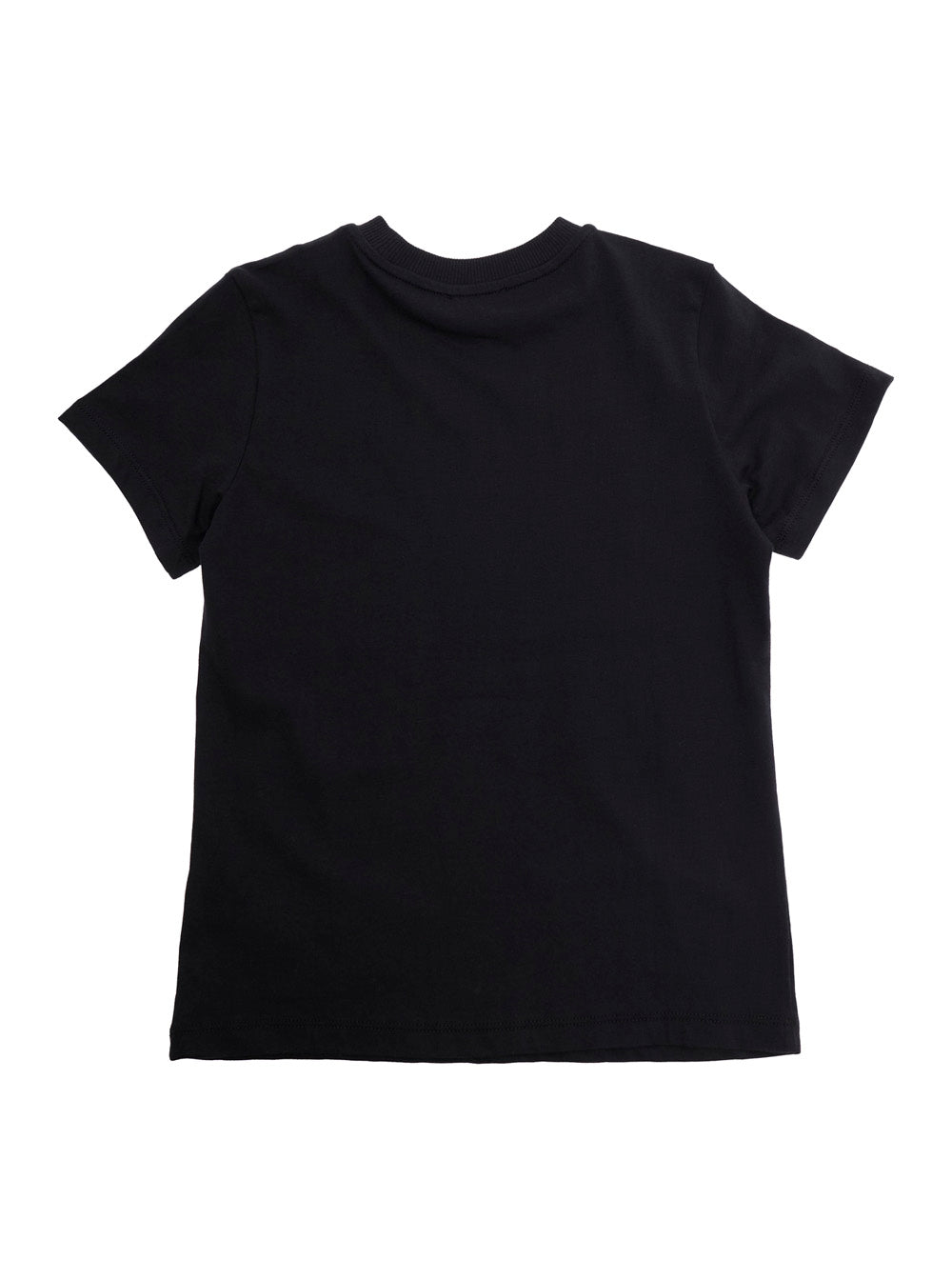 Black T-Shirt with Logo on the Front in Cotton for Kids Tshirts And Polo Shirts